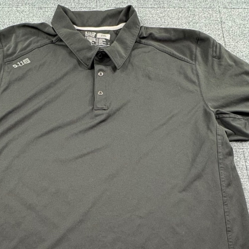 5.11 Tactical Performance Polo Shirt Mens 2XL Black Short Sleeve Pen Pockets